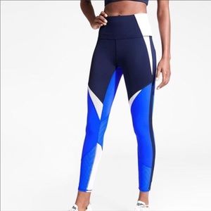 Athleta 7/8 Color block high waist leggings